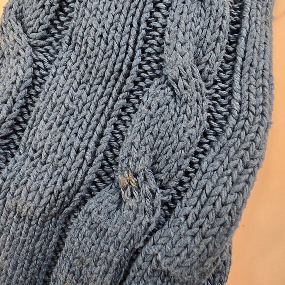 Vtg Brooks Bros Cable Knit Sweater Womens M Teal Blue V Neck Long Sleeve Classic - Picture 4 of 7